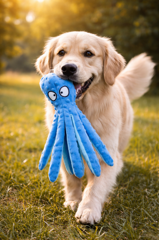 Octopus Squeaky Dog Toy