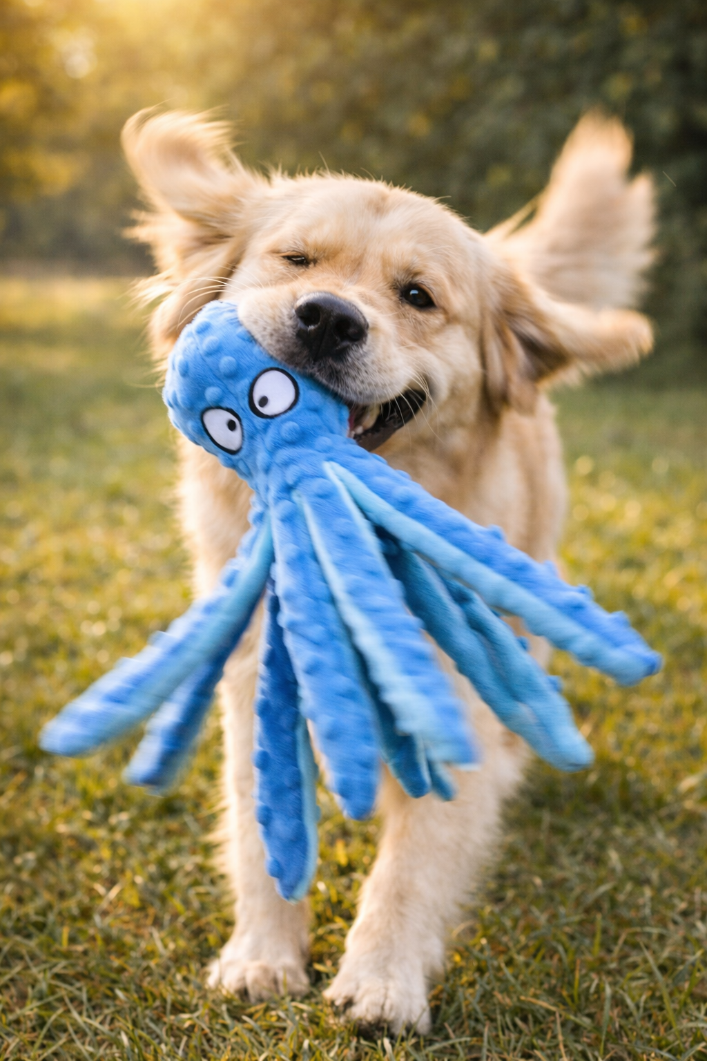 Octopus Squeaky Dog Toy
