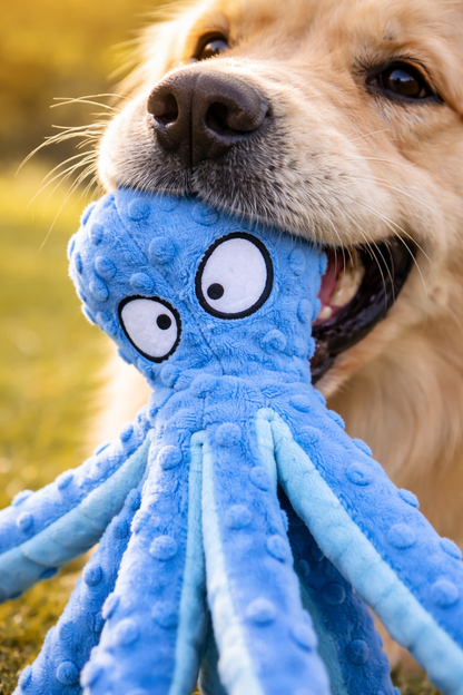 Octopus Squeaky Dog Toy