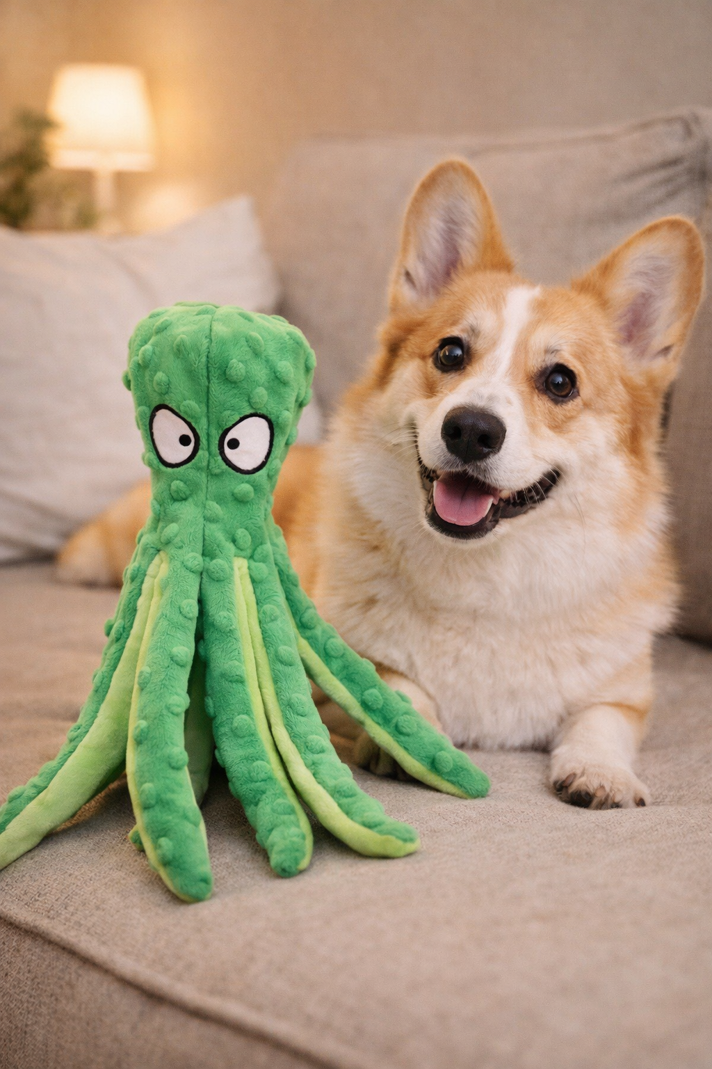 Octopus Squeaky Dog Toy